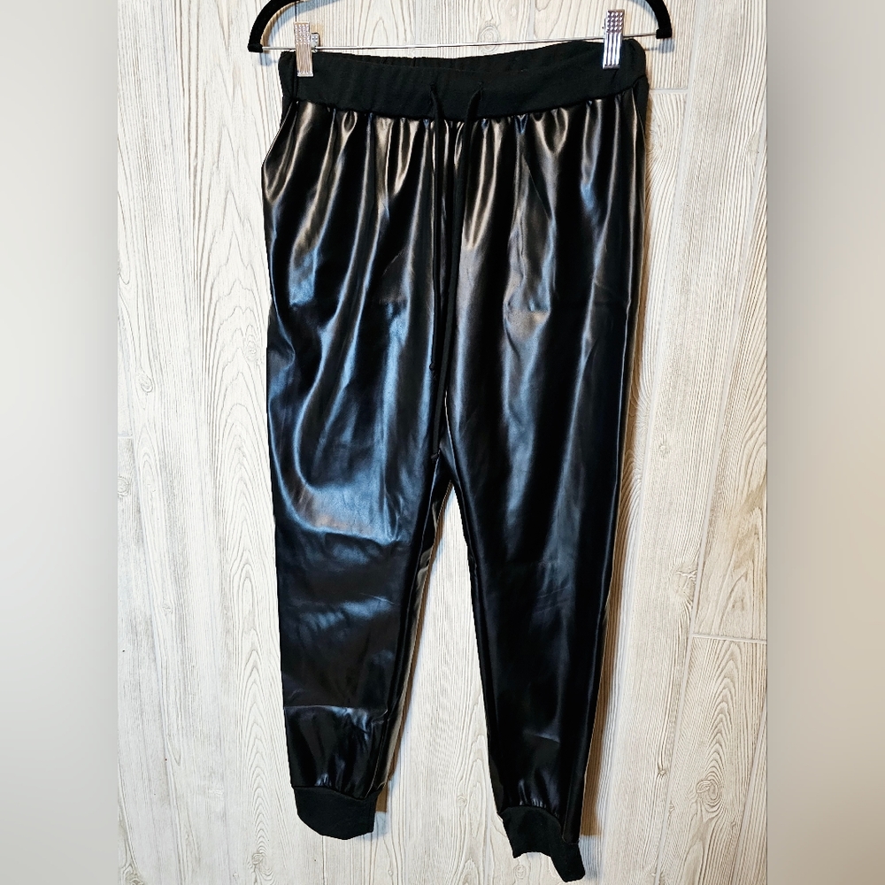 Heimish U.S.A Faux Leather Jogger Y2K Style